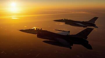 AI generated Fighter Jets Flying in the Sky photo