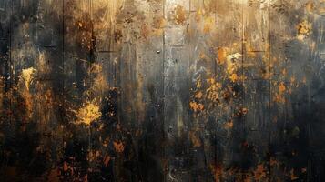 AI generated Abstract Painting of Yellow and Black Colors photo