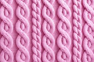 AI generated Comfortable Pattern pink sweater fiber. Generate Ai photo