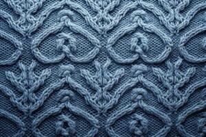 AI generated Stylish Blue sweater pattern. Generate Ai photo