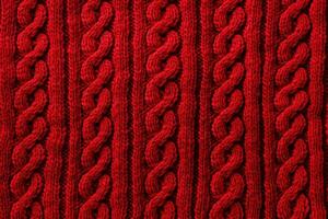 AI generated Vibrant Red sweater pattern cotton. Generate Ai photo