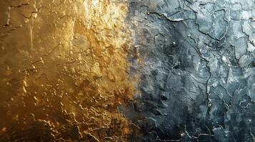 AI generated Close Up of a Gold and Silver Painting photo