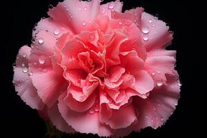 AI generated Velvety Pink carnation. Generate Ai photo