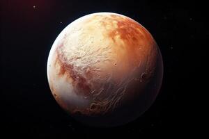 AI generated Dark Pluton planet. Generate Ai photo
