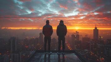 AI generated Couple Standing in Front of Window photo