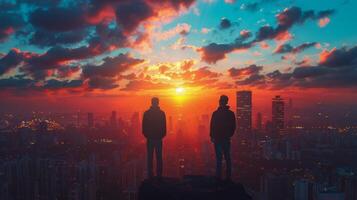 AI generated Couple Standing in Front of Window photo
