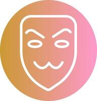 icono de vector de máscara de hacker