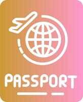 icono de vector de pasaporte