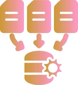 icono de vector de procesamiento de datos