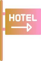 icono de vector de signo de hotel