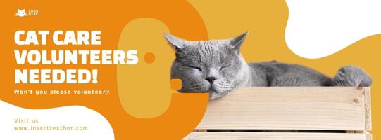 Cat Care Volunteer Facebook Cover Template