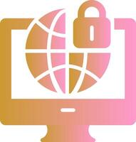 icono de vector de seguridad de internet