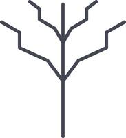 árbol sin hojas vector icono