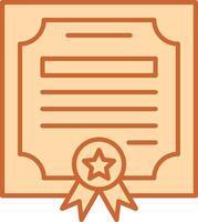 icono de vector de certificado