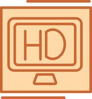 hd calidad vector icono