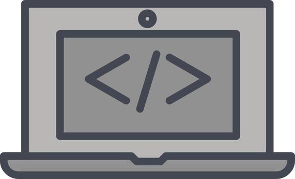 codificación computadora vector icono