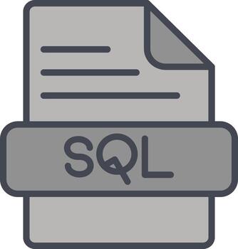 icono de vector de sql