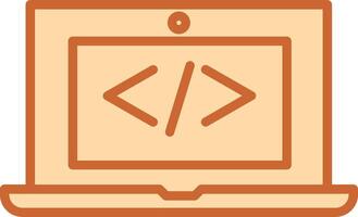 codificación computadora vector icono