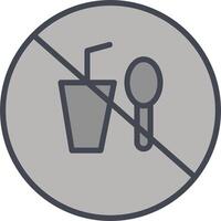 No Food or Drinks Vector Icon