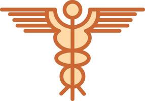 icono de vector de caduceo