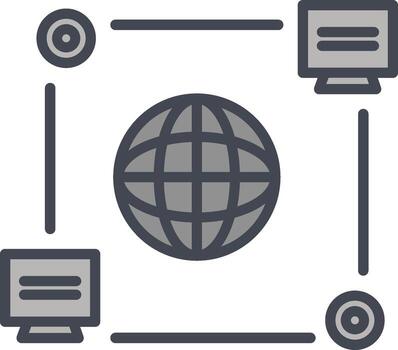 computadora conexión vector icono