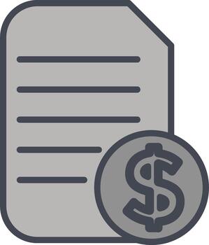 Dollar Document Vector Icon