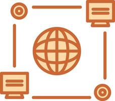 computadora conexión vector icono