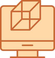 icono de vector de cubo