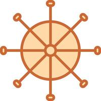 Ship Wheel Vector Icon