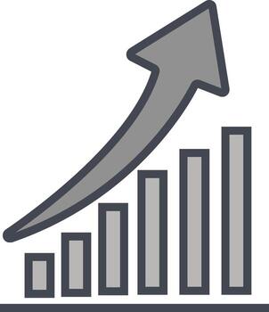 icono de vector de aumento