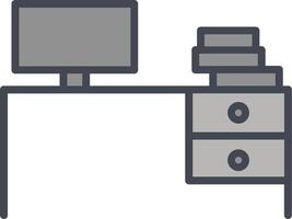 Study Desk II Vector Icon