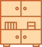 Table with Shelves Vector Icon