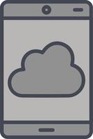 icono de vector de nube