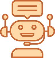 icono de vector de bot de chat