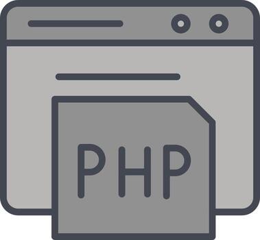 icono de vector de php