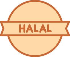 icono de vector de etiqueta halal