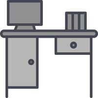 icono de vector de mesa de trabajo