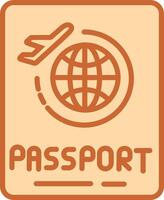 icono de vector de pasaporte