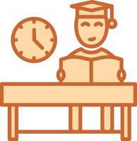 Studying on Desk I Vector Icon