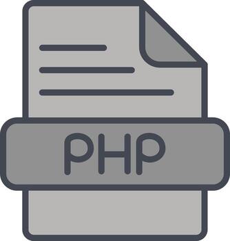 icono de vector de php