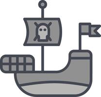 Pirate Ship Vector Icon