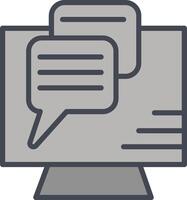 Computer Chatting Vector Icon