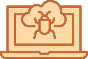 Bug Cloud Vector Icon