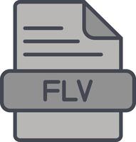 icono de vector de flv