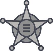 Sheriff Badge Vector Icon
