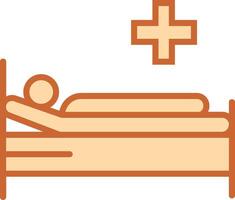 Patient Bed Vector Icon