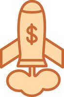 Marketing Rocket Vector Icon