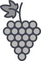 icono de vector de uvas