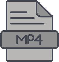 icono de vector de mp4