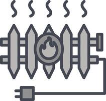 icono de vector de radiador de calor